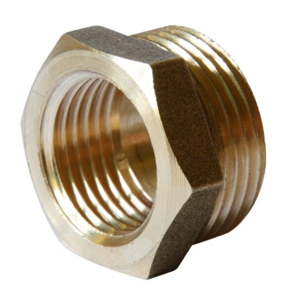 Mosiężna redukcja 1/2''x1/4'' do manometru