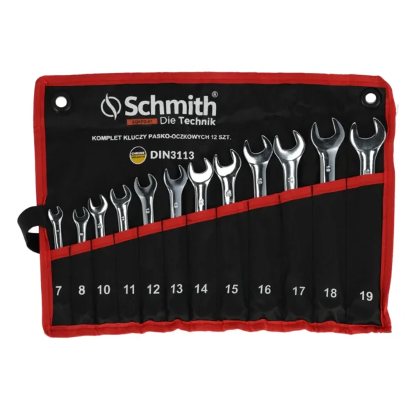 Schmith Komplet kluczy płasko-oczkowych 12szt SQKPO-01
