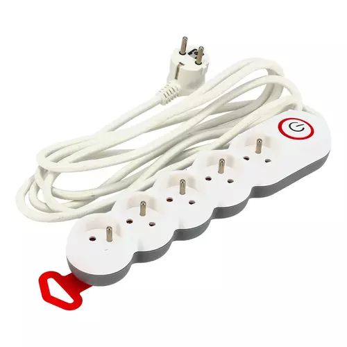 Schmith Przedłużacz listwa 5gn. 3x1.5 mm włącznik 5m SCH09E41003